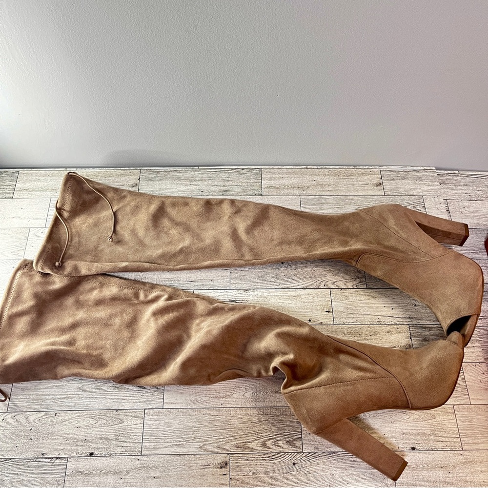 Carlos Santana Peep Toe Over the Knee Boots Size 7 - Picture 13 of 13